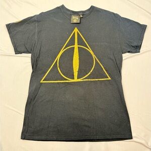 Harry Potter Deathly Hallows Tee M Vintage Fade Grunge Graphic